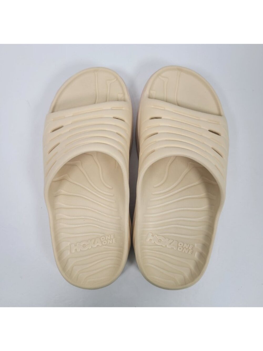 Hoka Ora One One Women's Vanilla Beige Recovery Slide Sandals US Size 8 - Picture 5 of 8